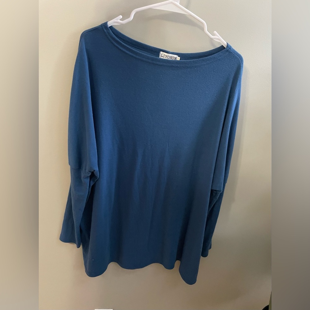 Women's Long Sleeve Top - Deep Blue
